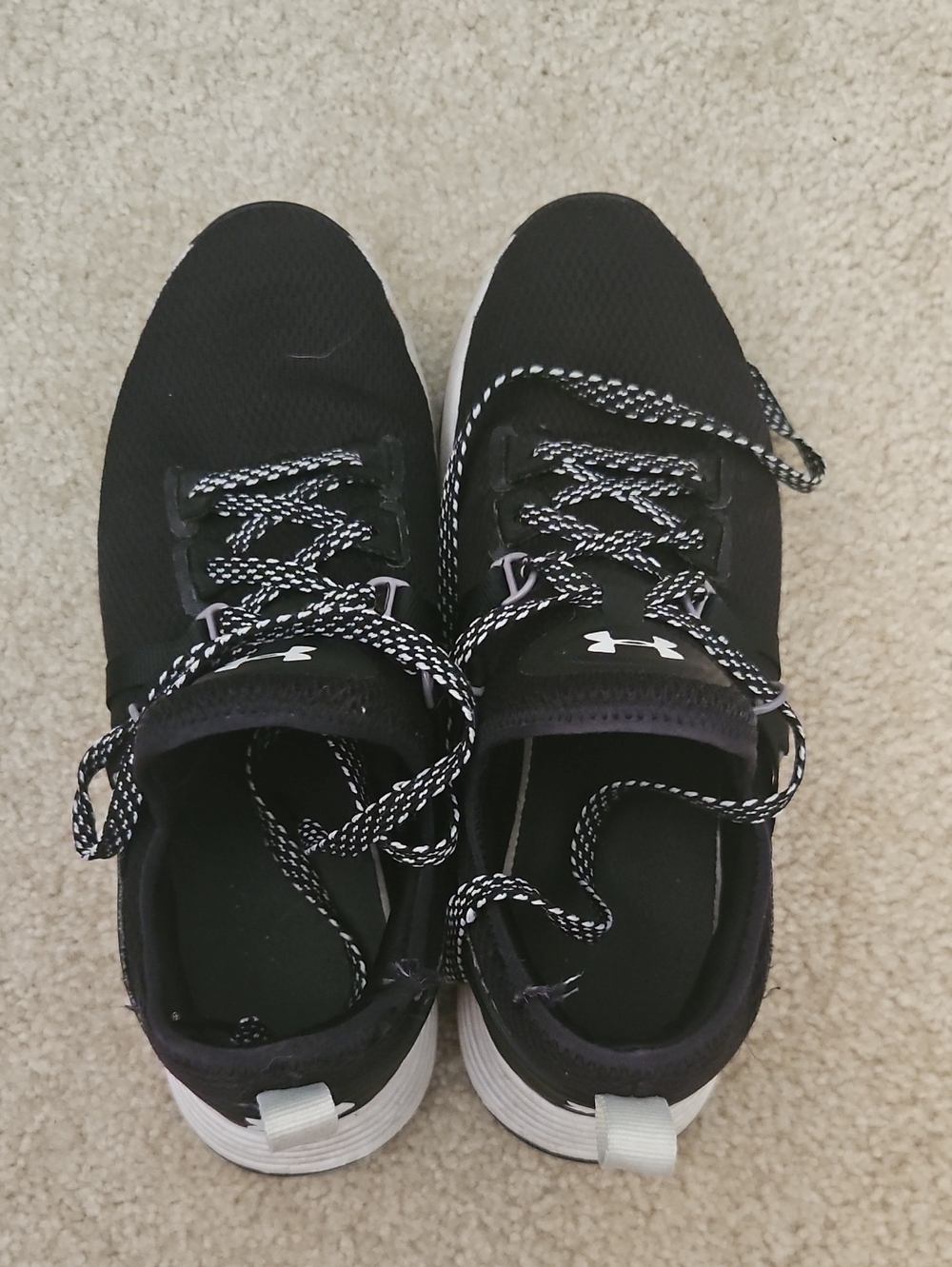 Under Armour Black & White Women's Low-Top Athletic Sneakers